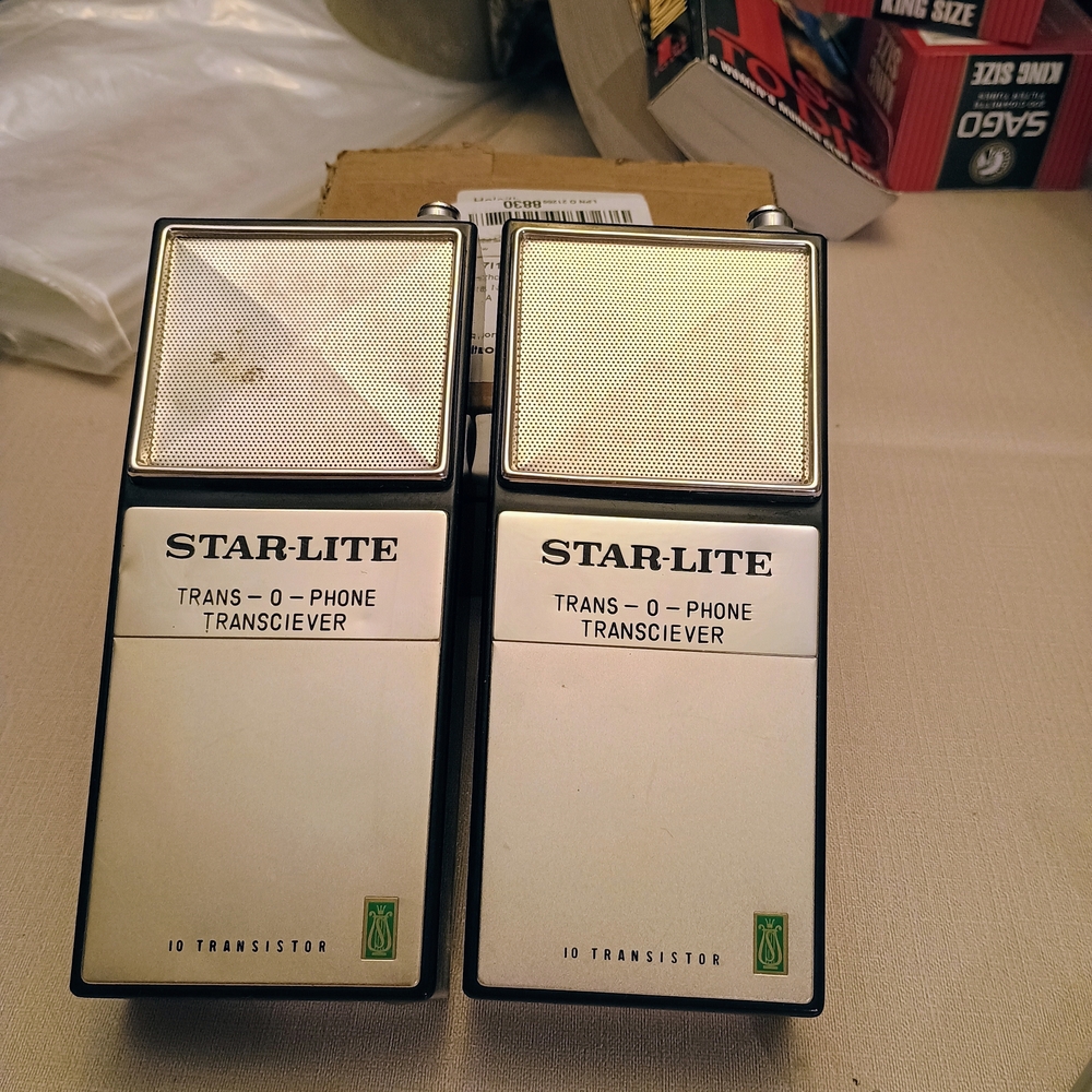 Trans-O-Phone Transceiver Set - Black and White No Idea If They Work Or Not